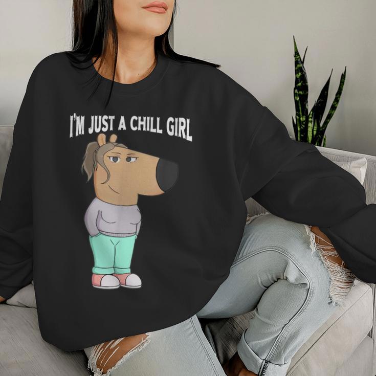 I'm Just A Chill Girl Cool I'm Just A Chill Girl Sweatshirt Frauen Geschenke für Sie