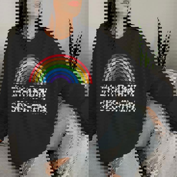 I'm Mama She's Mommy Lesbian Mom Gay Pride Lgbt Mother Women Sweatshirt Gifts for Her