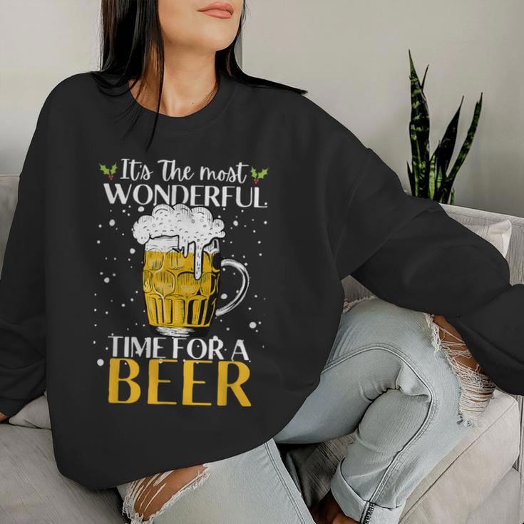 It's The Most Wonderful Time For A Beer Beer Lovers Sweatshirt Frauen Geschenke für Sie