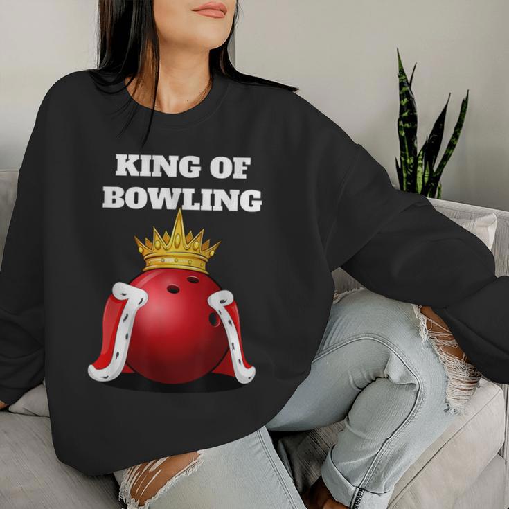 King Of Bowling Bowling Bowling Sweatshirt Frauen Geschenke für Sie