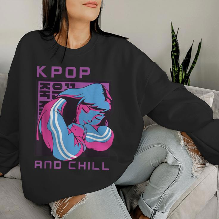 Korean K-Pop And Chill Girl Sweatshirt Frauen Geschenke für Sie