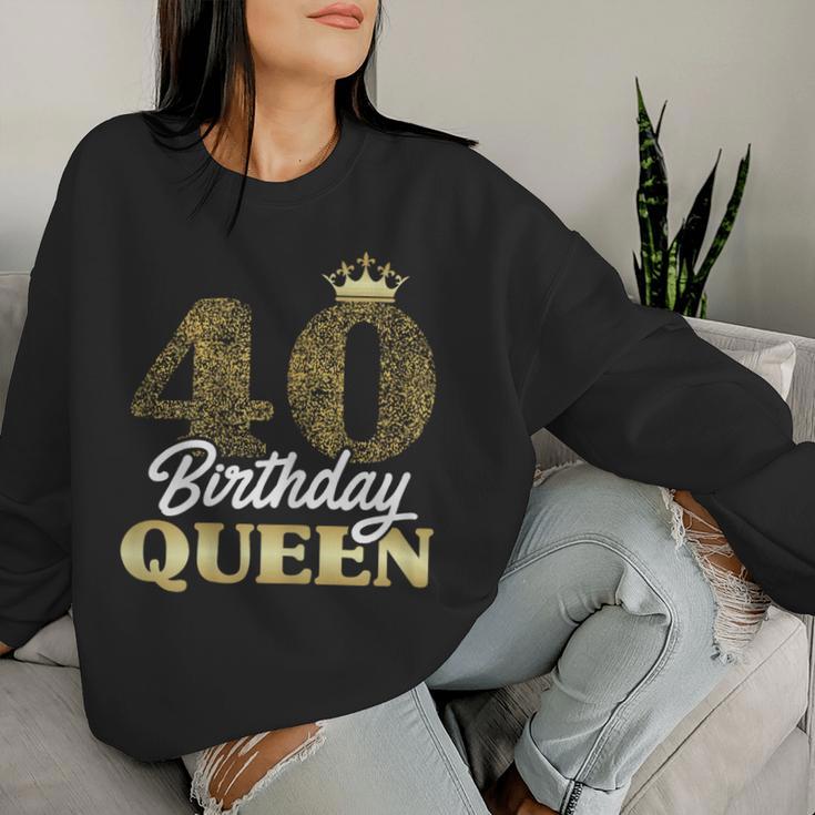 Ladies 40Th Birthday 1983 Cute Birthday Queen Crown Sweatshirt Frauen Geschenke für Sie