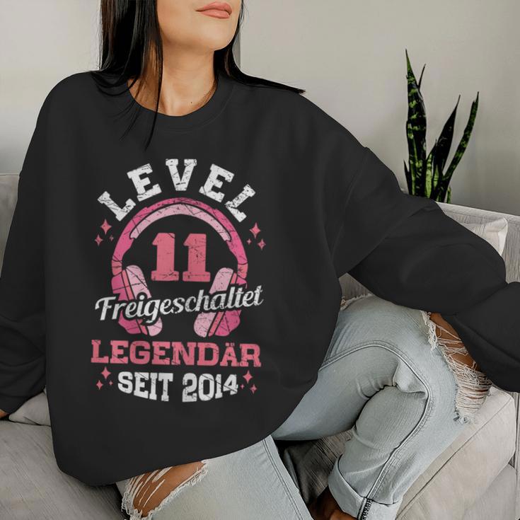 Level 11 Years Girl's Birthday Gamer Girl Gamer 2014 Sweatshirt Frauen Geschenke für Sie