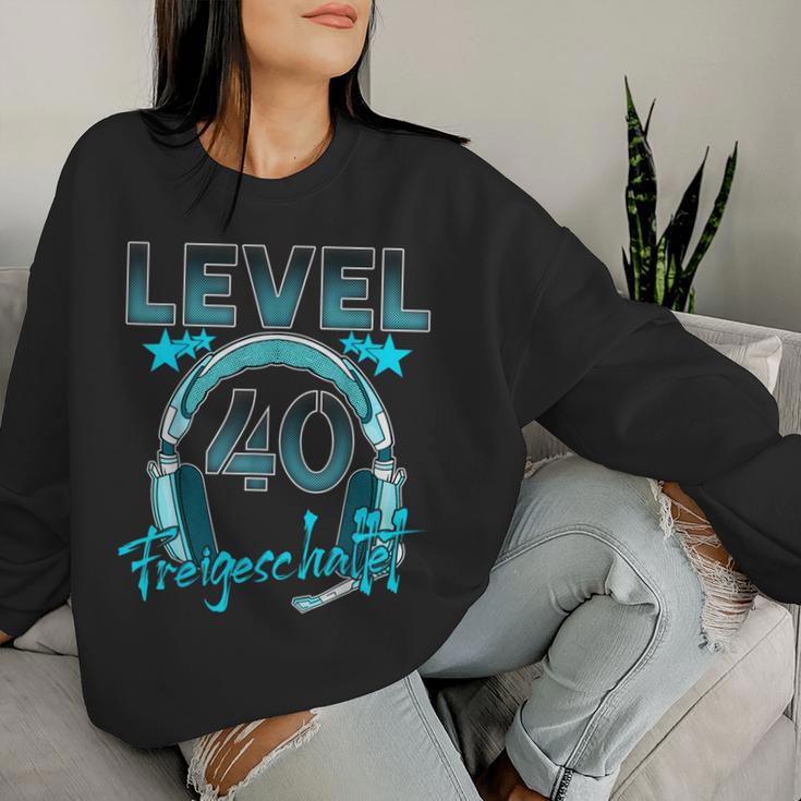 Level 40 Years Birthday Man Woman 1982 Gamer Sweatshirt Frauen Geschenke für Sie