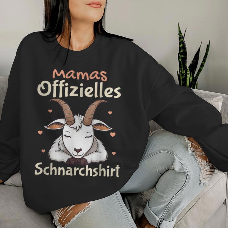 Mamas Official Snoring Mama Sleep Goat Sweatshirt Frauen Geschenke für Sie