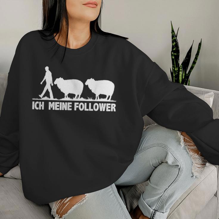 Meine Follower Sheep Saying Shepherd Farmer Woman Sweatshirt Frauen Geschenke für Sie