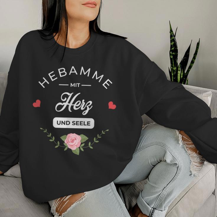 Midwife With Heart And Soul Birth Assistant Baby Sweatshirt Frauen Geschenke für Sie