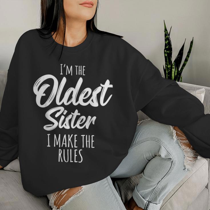 Oldest Sister I Make The Rules Matching Sister Sweatshirt Frauen Geschenke für Sie