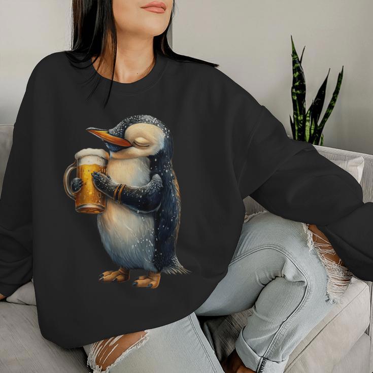 Penguin Beer Sweatshirt Frauen Geschenke für Sie