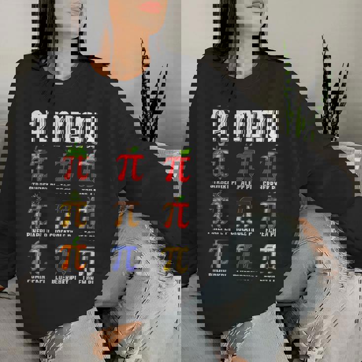 Pi Menu Pi 314 Math Teacher Pie Menu Mathematics Women Sweatshirt Gifts for Her