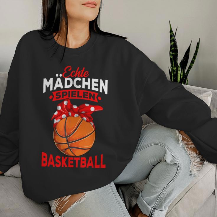 Real Girls Play Basketball Basketball Children's Sweatshirt Frauen Geschenke für Sie