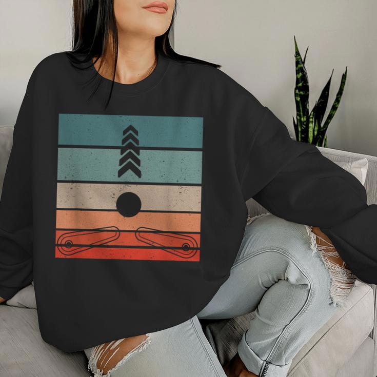 Retro Pinball Flipperautomat Flipper -Intage Pinball Sweatshirt Frauen Geschenke für Sie