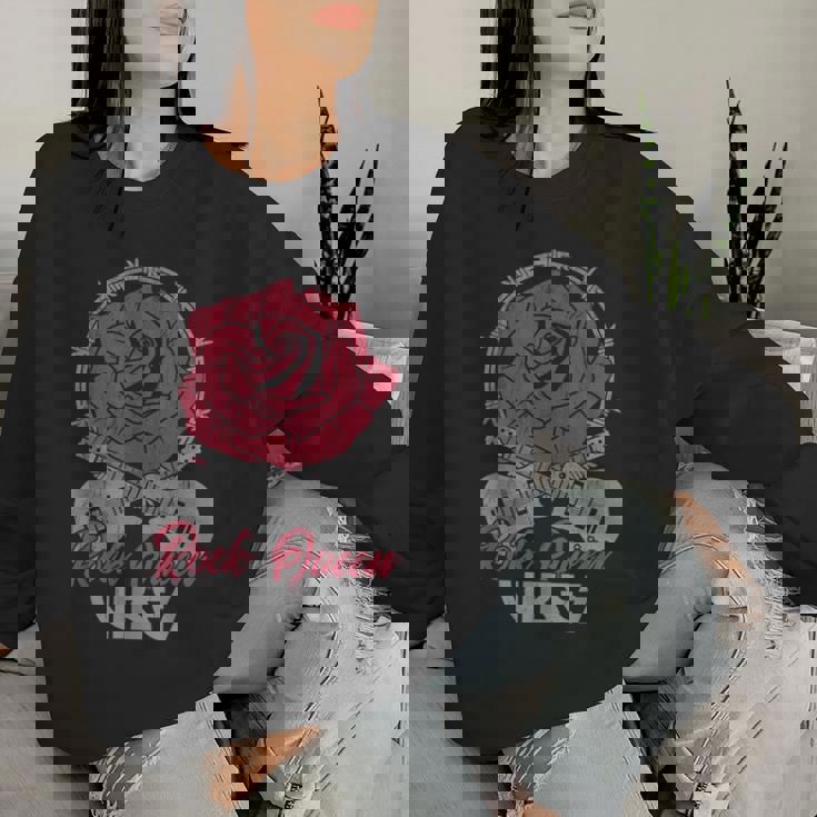 Rock Queenibes Guitarraintage Rose Rock Music Sudadera Mujer Regalos para ella