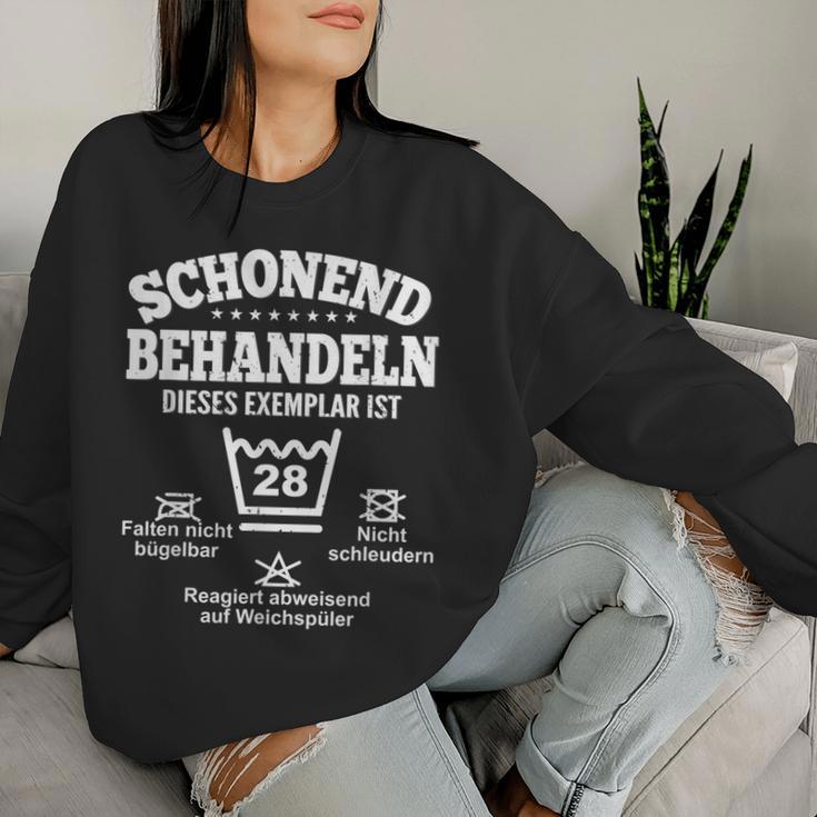 Schonend Behandeln 28 Birthday Man Woman Decoration 28 Years Sweatshirt Frauen Geschenke für Sie