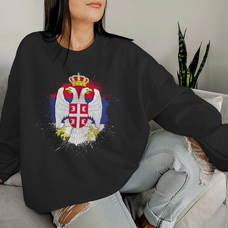 Serbia For Flag Belgrade Zagreb Sweatshirt Frauen Geschenke für Sie