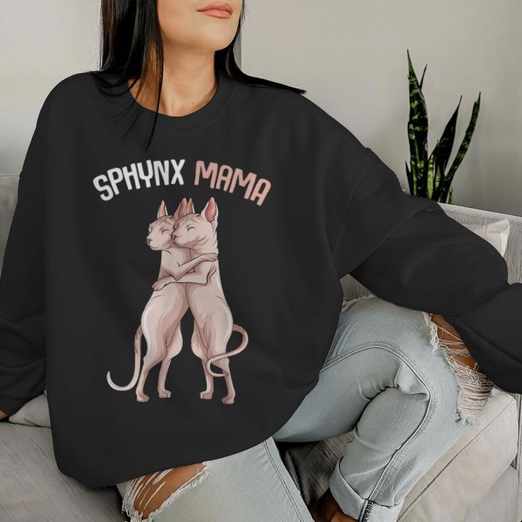 Sphynx Mama Cat Sphinx Naked Cat Cat Lovers S Sweatshirt Frauen Geschenke für Sie