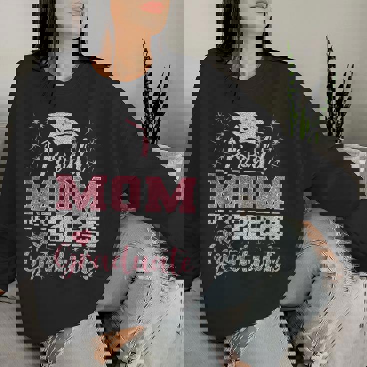 Super Proud Mom Of 2025 Graduate Awesome Family College Grad Women Sweatshirt Gifts for Her