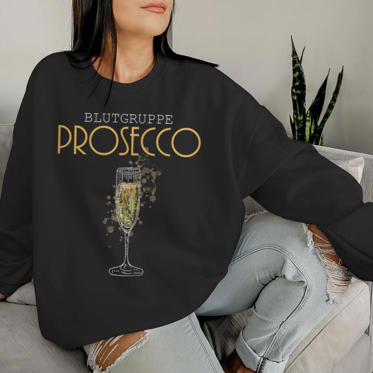 Women's Blood Group Prosecco Prosecco Prosecco Sweatshirt Frauen Geschenke für Sie