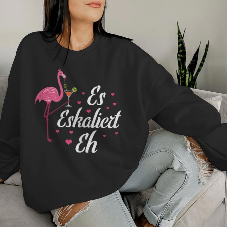 Women's Champagne Wine Girlstrip Running Girls Flamingo Es Escaliert Eh S Sweatshirt Frauen Geschenke für Sie