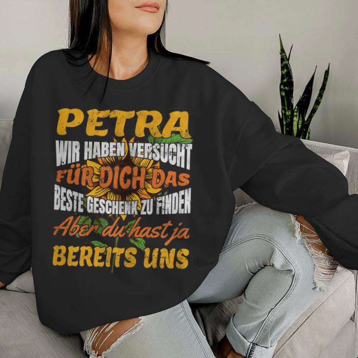 Women's First Name Petra Personalised Name Sweatshirt Frauen Geschenke für Sie