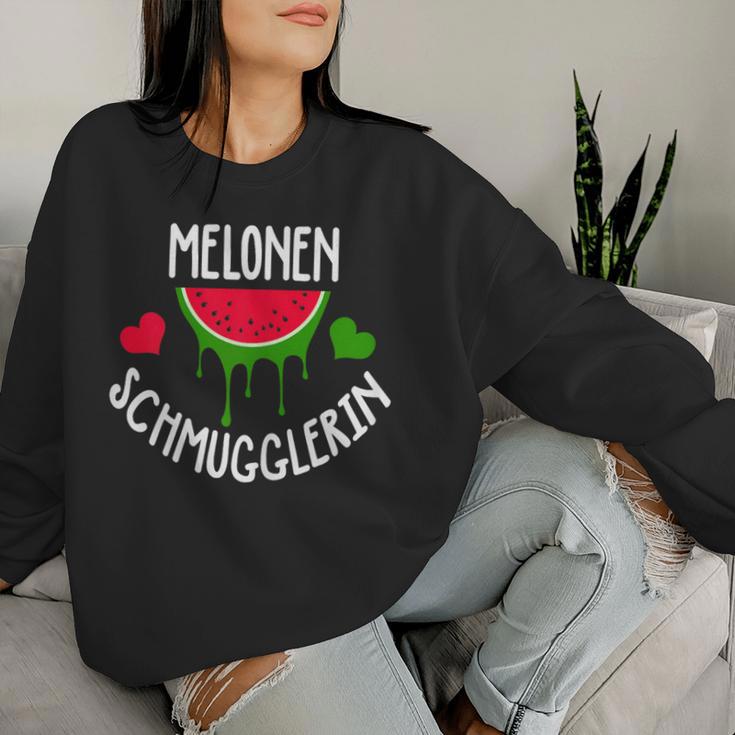 Women's Pregnant Saying Melons Sglerin Sweatshirt Frauen Geschenke für Sie