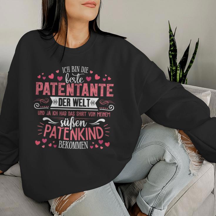 Women's Godfather Godmother Godchild Christening Sister Sweatshirt Frauen Geschenke für Sie