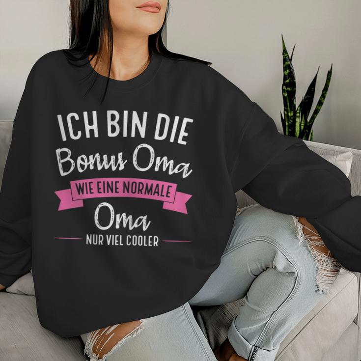 Women's Ich Bin Die Bonus Grandma Bonus Grandma Family Sweatshirt Frauen Geschenke für Sie