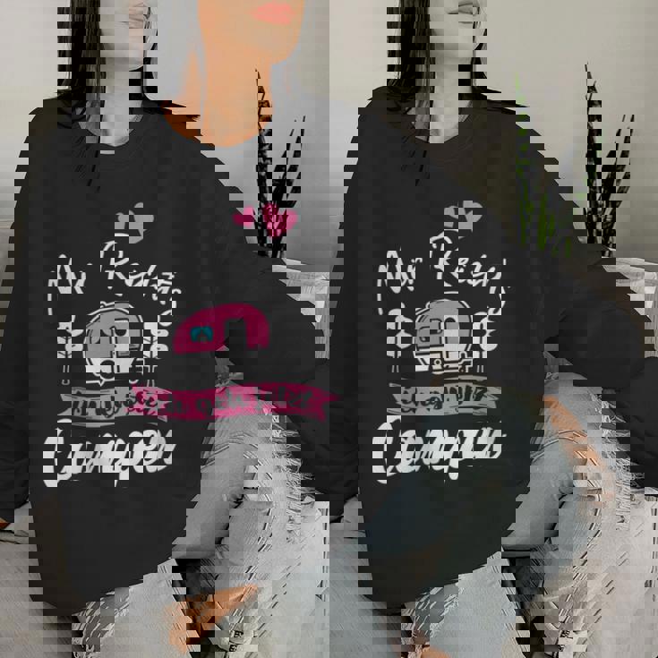Women's Mir Reichts Ich Geh Camping Caravan Camper With-Neck Sweatshirt Frauen Geschenke für Sie
