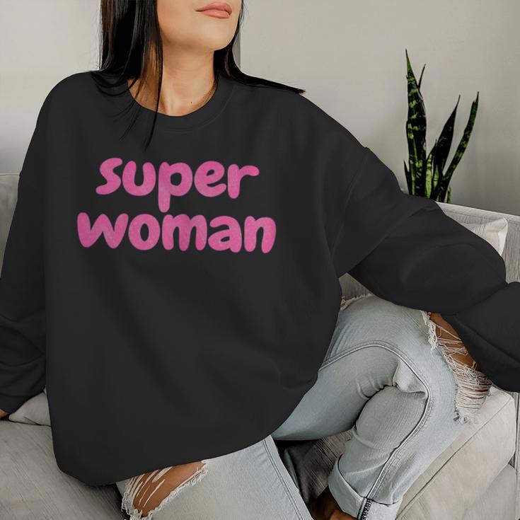 Women's Super Woman Sweatshirt Frauen Geschenke für Sie