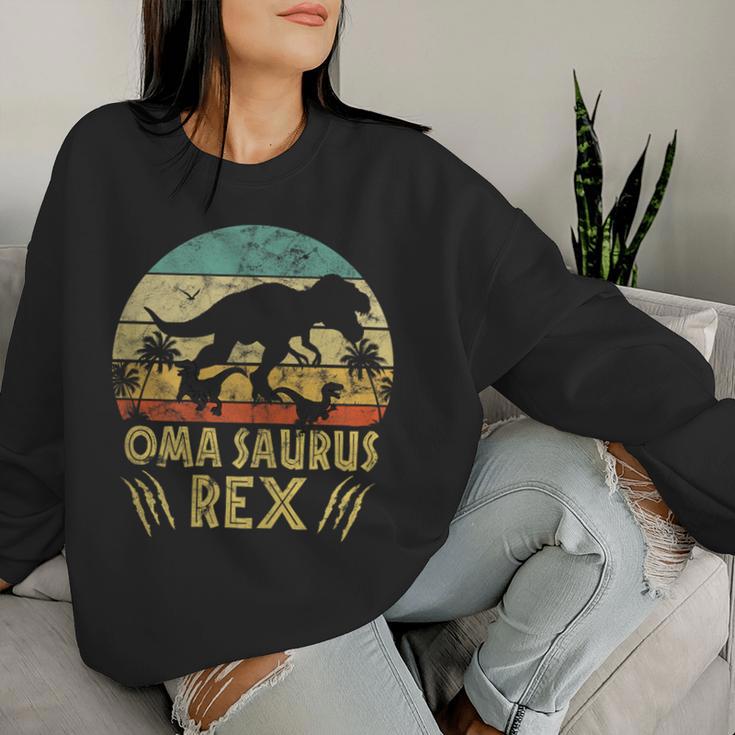 Women'sintage Omasaurus Grandma Cool Retro Grandma Dinosaur Sweatshirt Frauen Geschenke für Sie