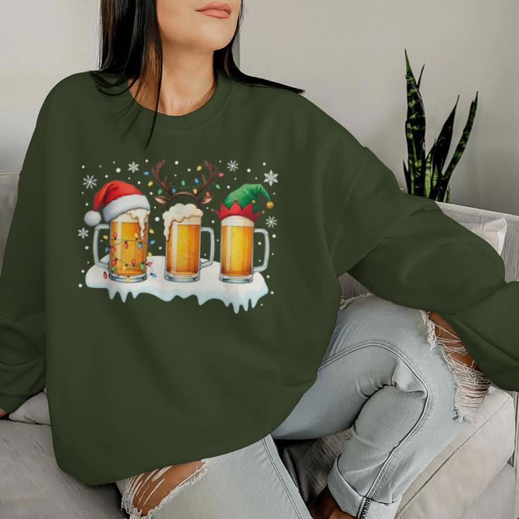 Christmas Outfit Beer Party Outfit Beer Beer Glasses Sweatshirt Frauen Geschenke für Sie