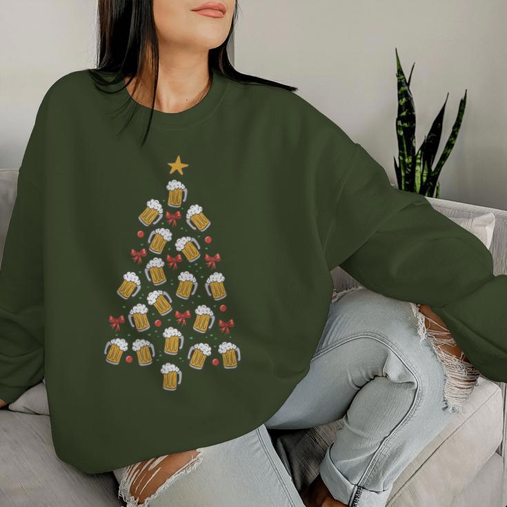 Christmas Tree Christmas Beer Glass Tree Men Sweatshirt Frauen Geschenke für Sie