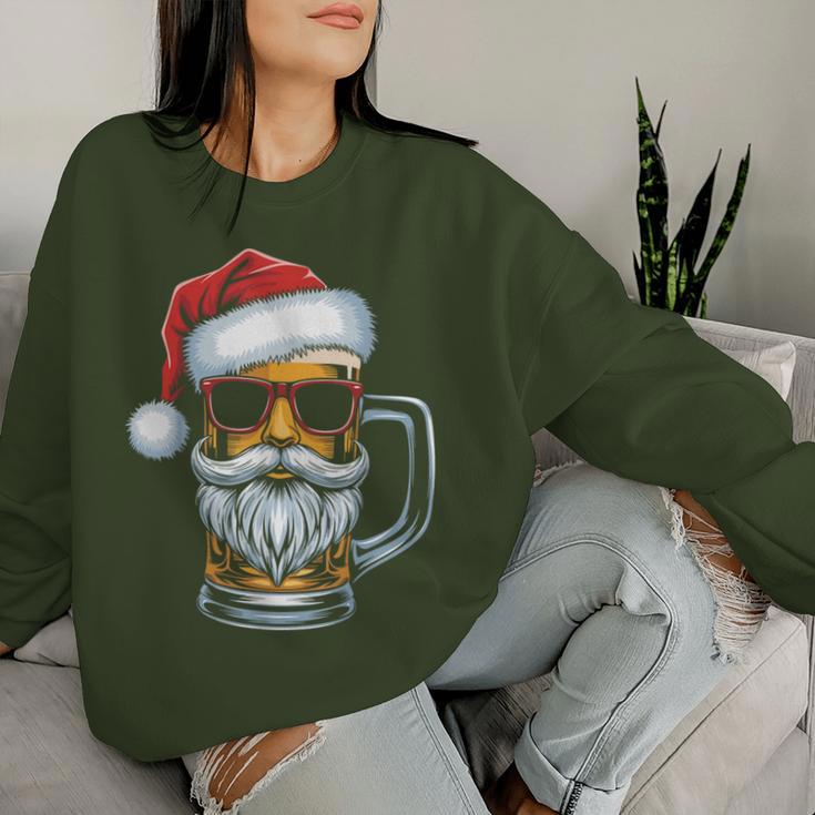 Cool Christmas Cool Santa Claus Beer Christmas Sweatshirt Frauen Geschenke für Sie