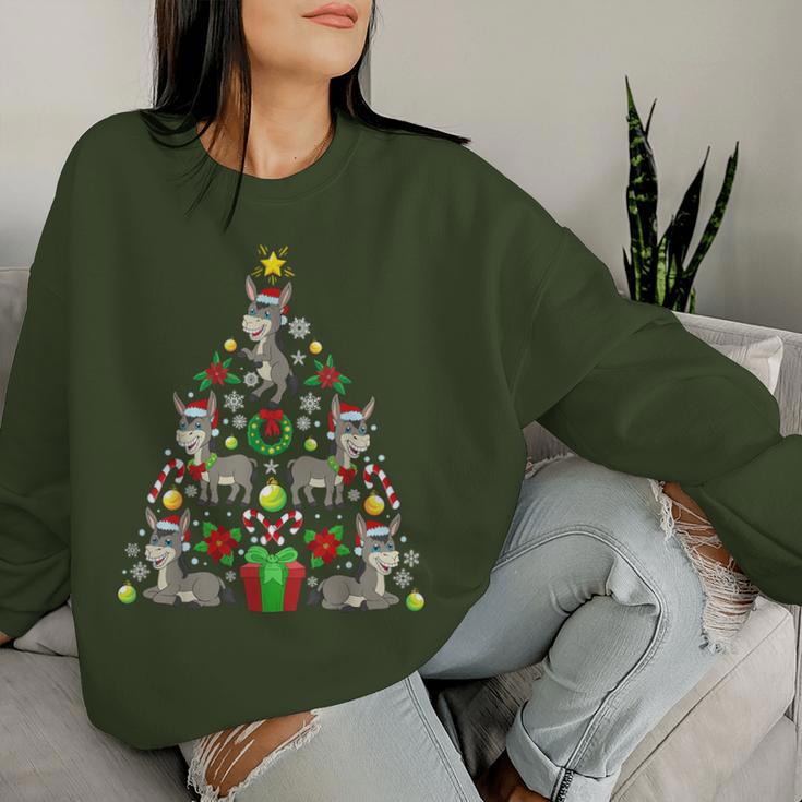 Donkey Christmas Tree Christmas Farmer Sweatshirt Frauen Geschenke für Sie