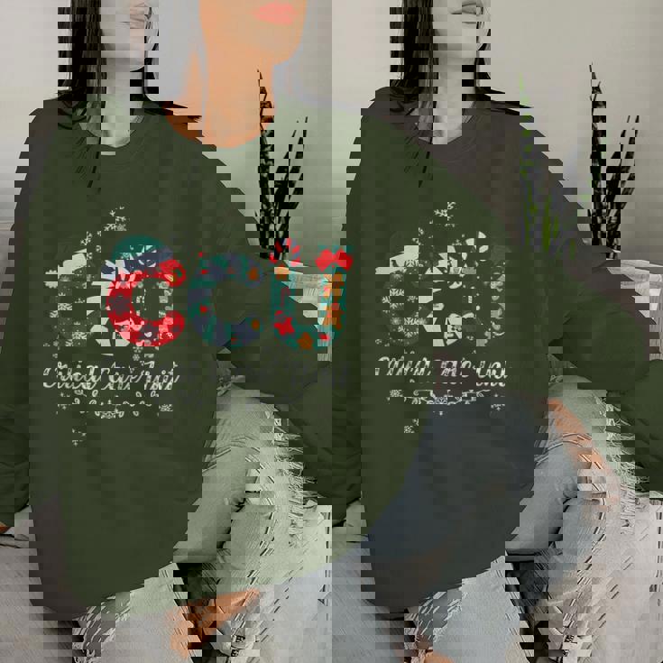 Ccu Nurse Christmas Critical Care Unit Xmas Girl Nurse Women Sweatshirt Gifts for Her