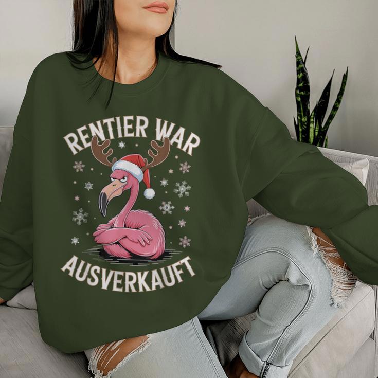 Christmas Flamingo Reindeer Was Out Sold Out Sweatshirt Frauen Geschenke für Sie