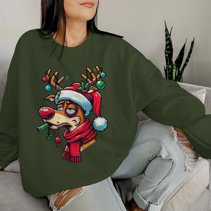 Reindeer Xmas Christmas Christmas Sweatshirt Frauen Geschenke für Sie