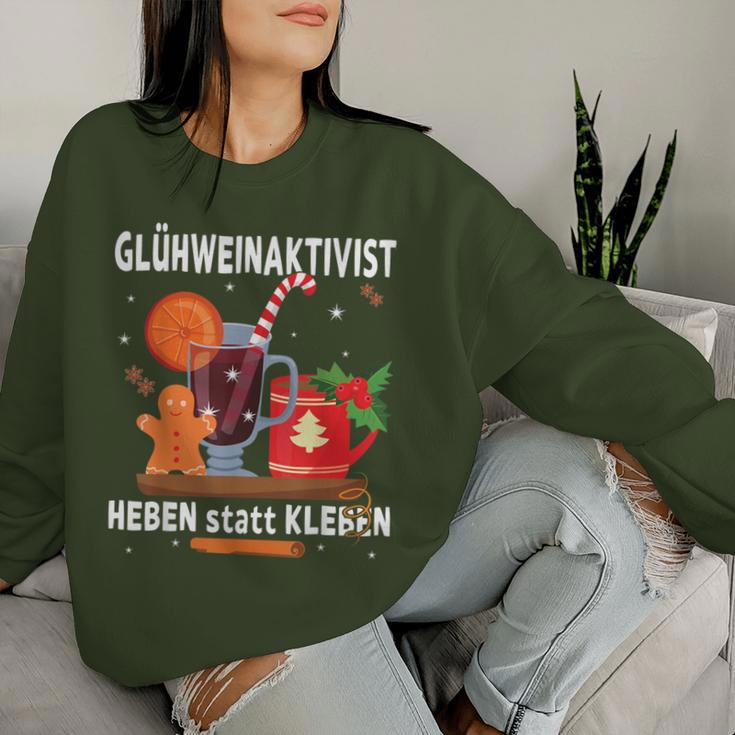 Mulled Wine Activist Heben Statt Kleben Christmas Mulled Wine Sweatshirt Frauen Geschenke für Sie