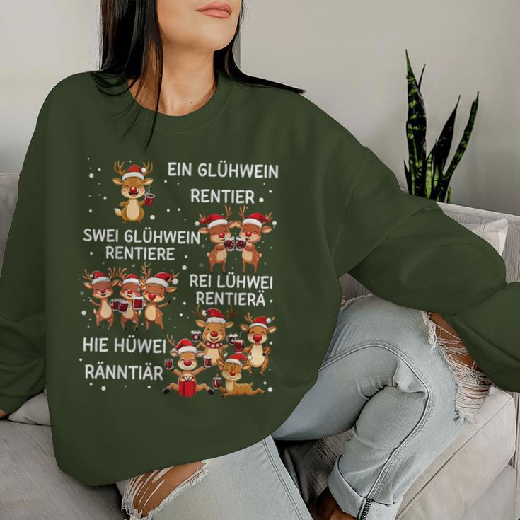 A Mulled Wine Christmas Reindeer Sweatshirt Frauen Geschenke für Sie