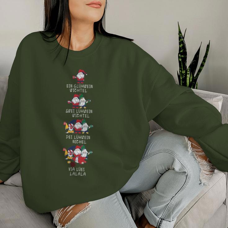 A Mulled Wine Swei Mulled Wine Gnome Christmas Sweatshirt Frauen Geschenke für Sie