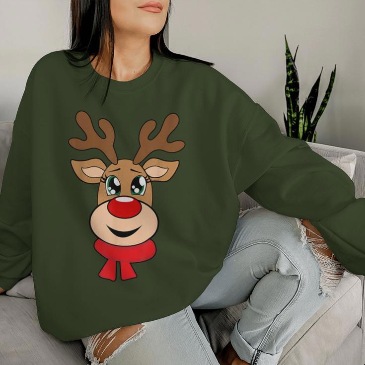 Reindeer Christmas Jumper Christmas Jumper Women's Sweatshirt Frauen Geschenke für Sie