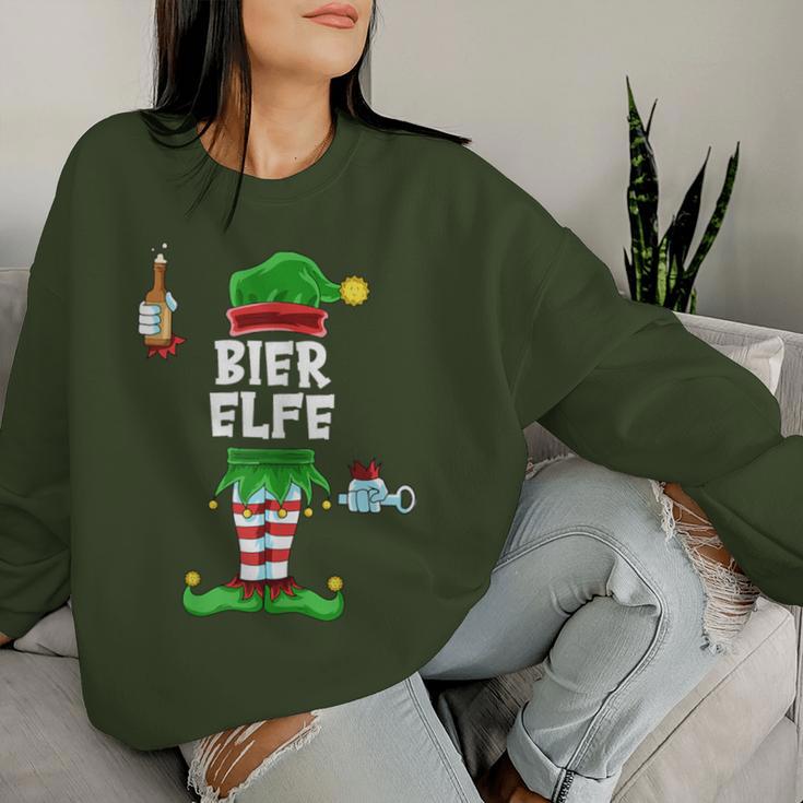 Women's Beer Elf Partner Look Beer Drinking Christmas Family Sweatshirt Frauen Geschenke für Sie