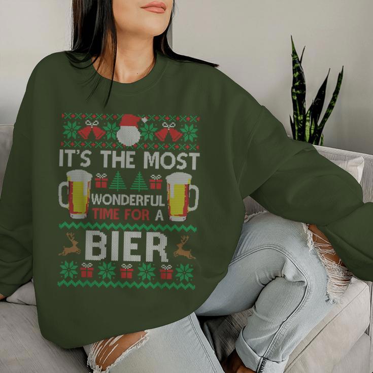 Most Wonderful Time For A Beer Ugly Christmas Sweater Sweatshirt Frauen Geschenke für Sie