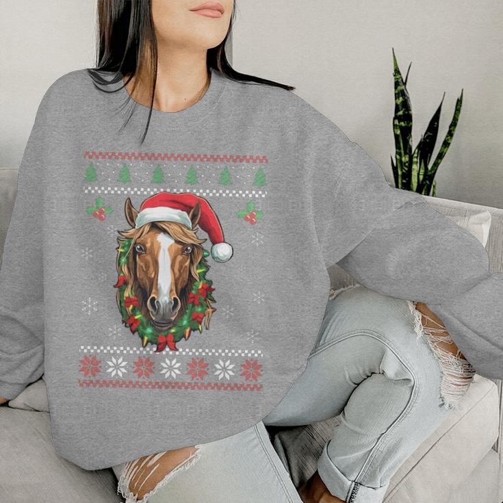 Christmas Jumper With Horse Pony For Adults And Children Sweatshirt Frauen Geschenke für Sie