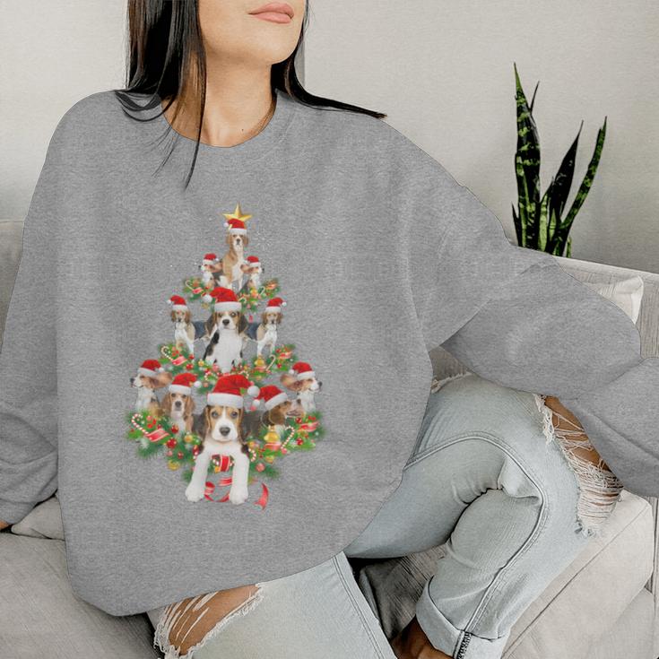 Santa Beagle Christmas Decoration Xmas Beagle Mum Sweatshirt Frauen Geschenke für Sie