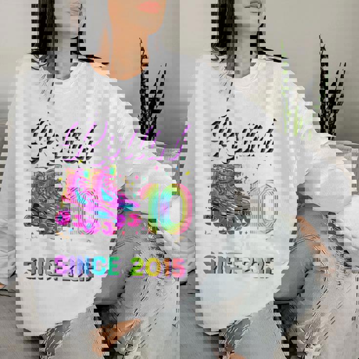 10Th Birthday Girl 10 Year Old Roller Skate Skating Women Sweatshirt Gifts for Her