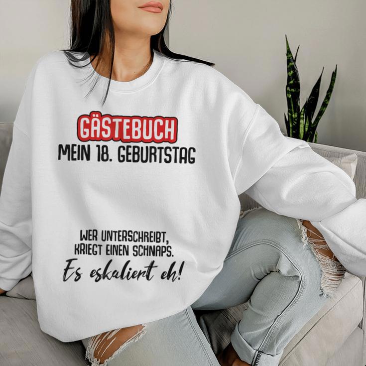 18Th Birthday Boy Girl Party Guest Book Sweatshirt Frauen Geschenke für Sie