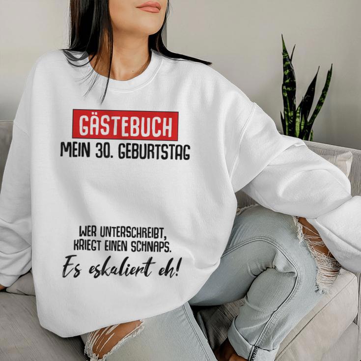 30Th Birthday Party Guest Book Man Woman Decoration Sweatshirt Frauen Geschenke für Sie