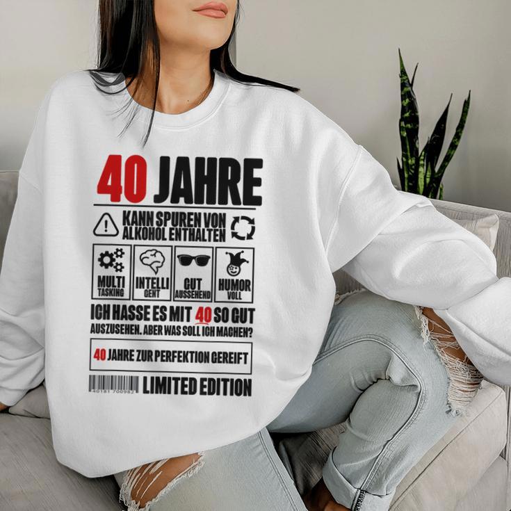 40Th Birthday 40 Years Decorative Sweatshirt Frauen Geschenke für Sie