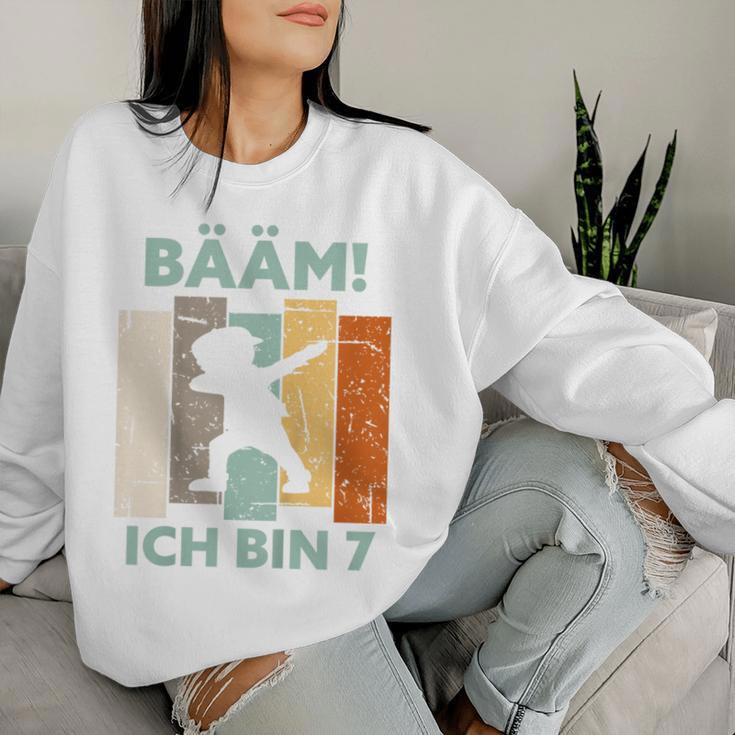 7Th Birthday Girl Kinder Bääm Ich Bin 7 Sieben Jahre Junge 7Th Sweatshirt Frauen Geschenke für Sie